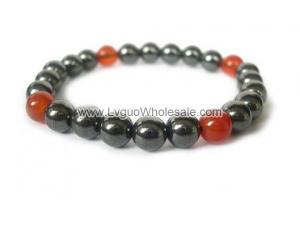 Hematite Stone Beaded Stretch Bracelet